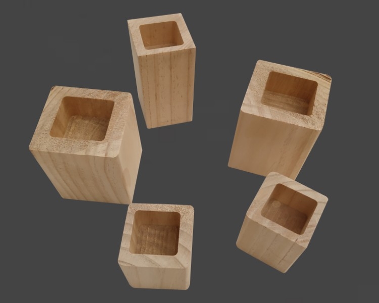 Nivelatoare pentru picioarele mobilierului din blocuri de lemn pentru pat, canapea, masă de cafea, masă de dining și dulap – stil modern și simplu