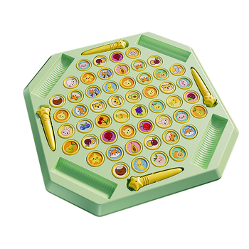 Edukativna stolna igra za djecu, četiri igrača,flip‑and‑match slagalica sa temom životinja, plastična konstrukcija