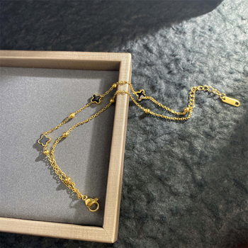 Brățară din oțel titan, dublu strat, electroplătită, unisex, design original, formă geometrică, 10 g