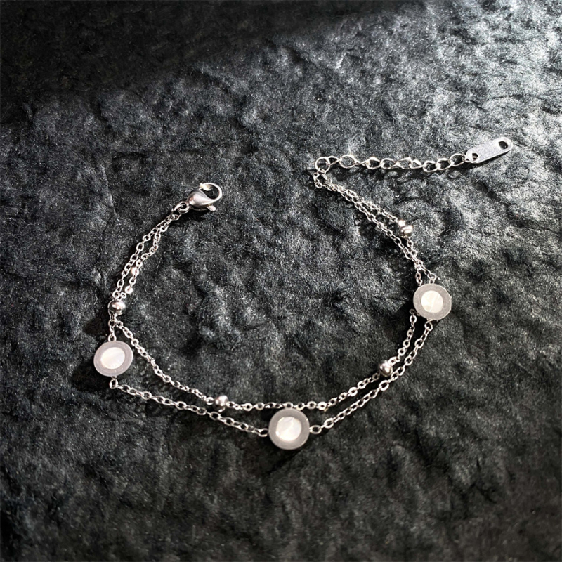 Brățară din oțel titan, dublu strat, electroplătită, unisex, design original, formă geometrică, 10 g