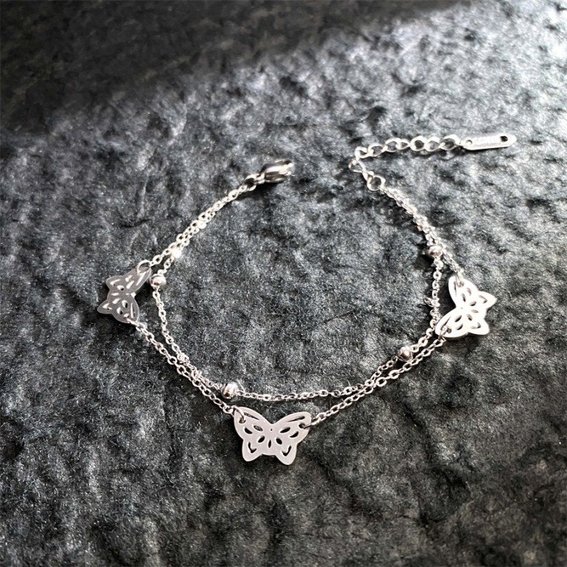 Brățară din oțel titan, dublu strat, electroplătită, unisex, design original, formă geometrică, 10 g