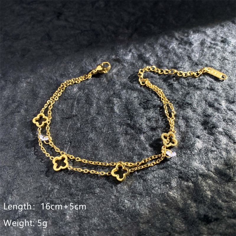 Brățară din oțel titan, dublu strat, electroplătită, unisex, design original, formă geometrică, 10 g