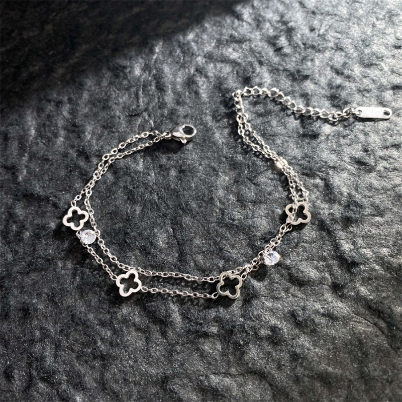 Brățară din oțel titan, dublu strat, electroplătită, unisex, design original, formă geometrică, 10 g