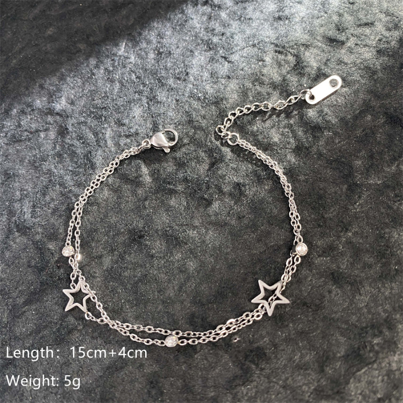 Brățară din oțel titan, dublu strat, electroplătită, unisex, design original, formă geometrică, 10 g