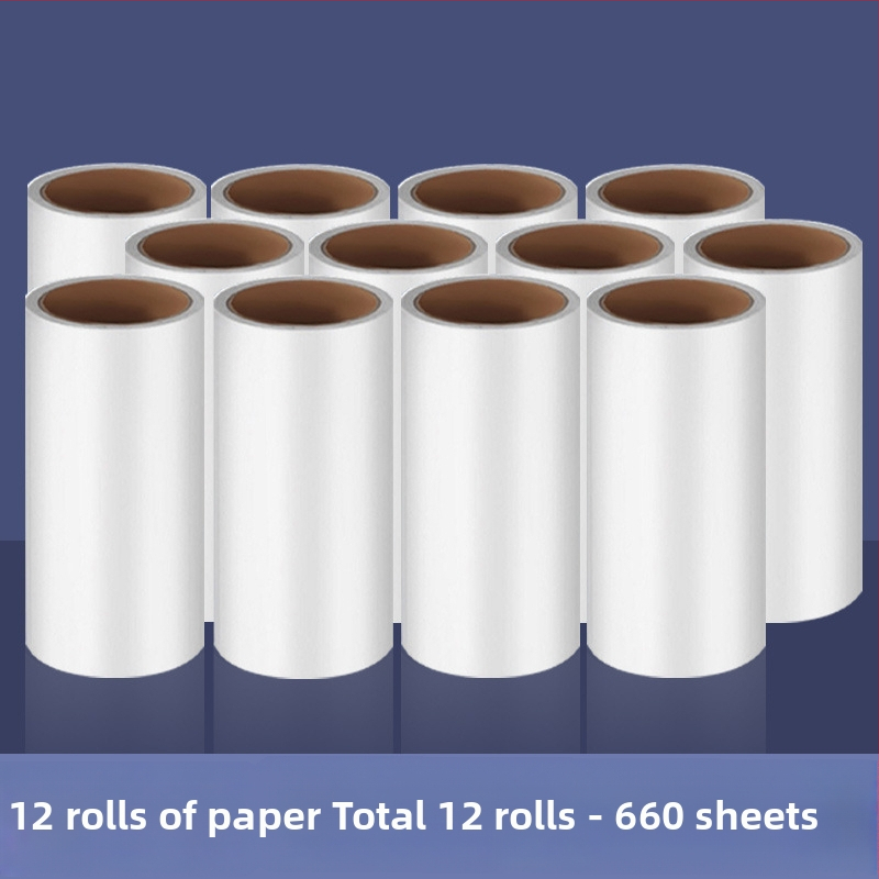 Ljepljivi valjak za kosu i odjeću – brend Yixi; Materijali: PP, papir s premazom silikona i ljepilo na bazi topljenja; Porijeklo: Ningbo, Zhejiang; Stil: moderni minimalistički; Kategorija: ljepljivi valjak za uklanjanje dlaka