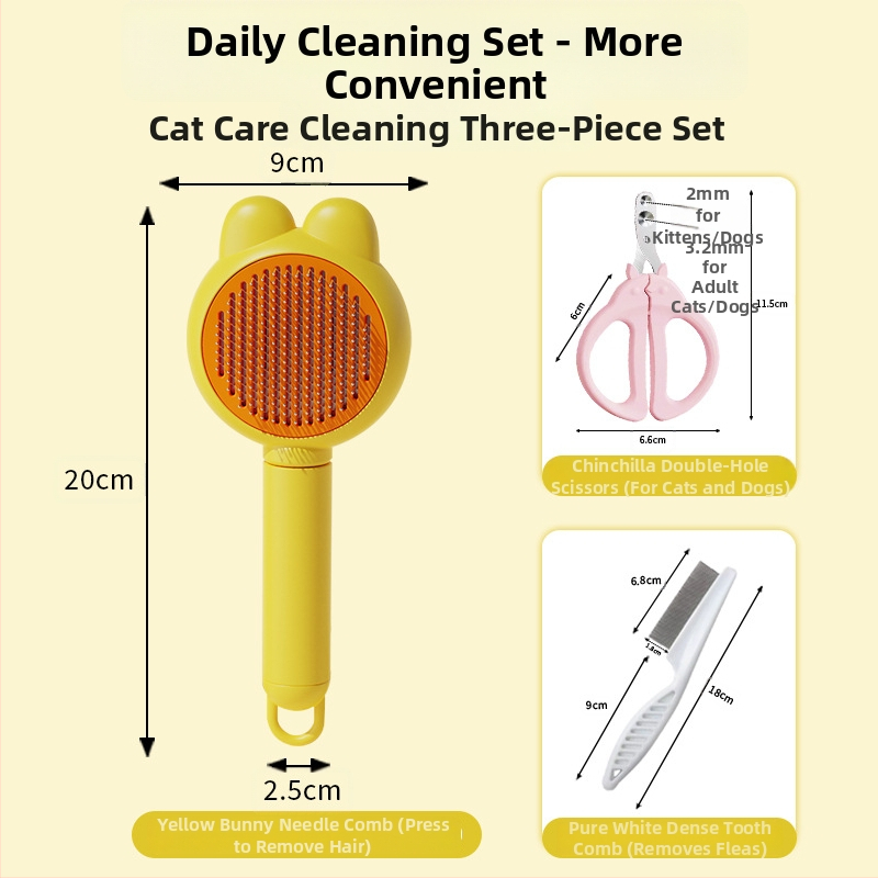 Kefa na odstraňovanie chlpov pre mačky a psy - plastový grooming nástroj