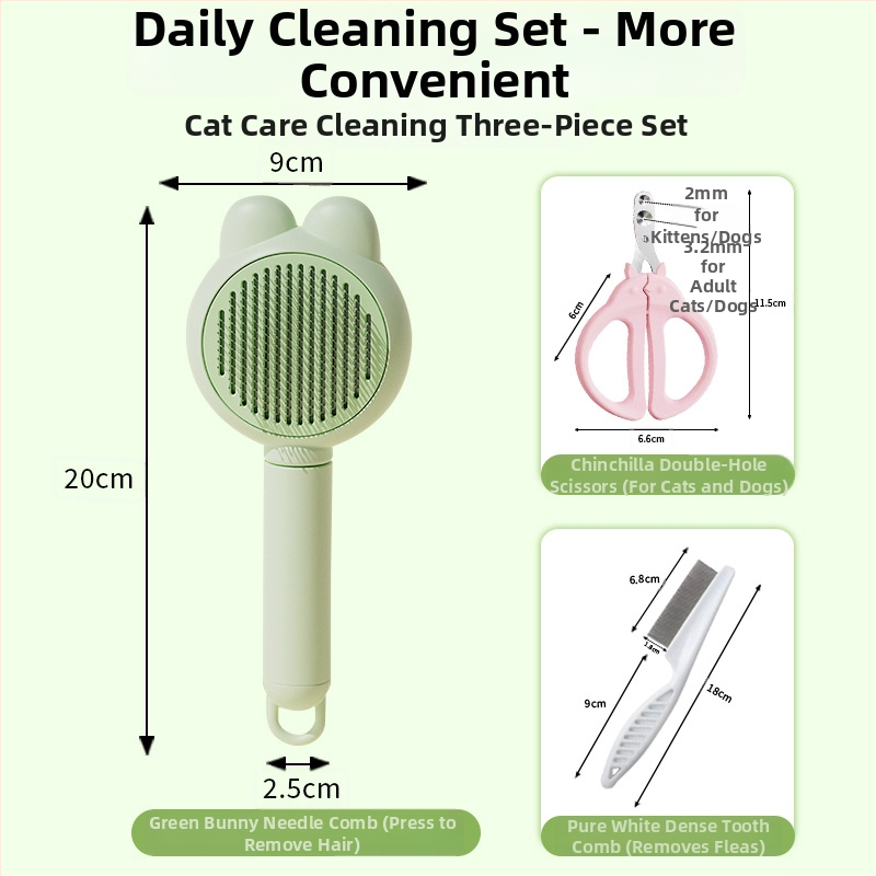 Kefa na odstraňovanie chlpov pre mačky a psy - plastový grooming nástroj