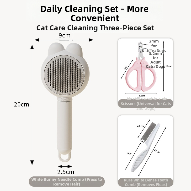 Kefa na odstraňovanie chlpov pre mačky a psy - plastový grooming nástroj