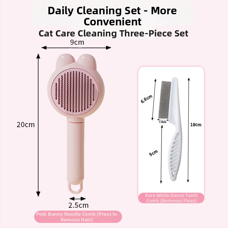 Kefa na odstraňovanie chlpov pre mačky a psy - plastový grooming nástroj