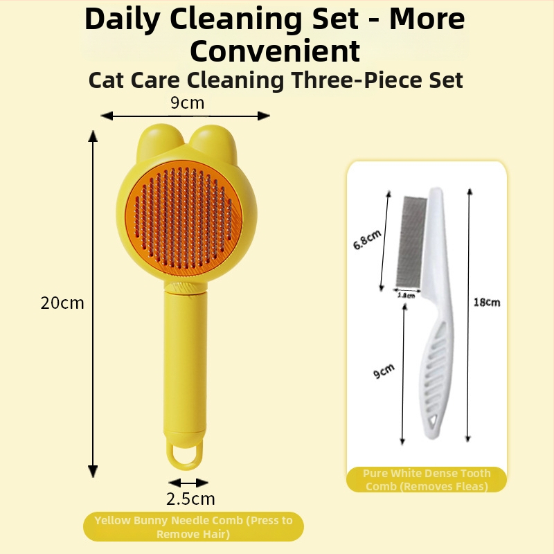 Kefa na odstraňovanie chlpov pre mačky a psy - plastový grooming nástroj
