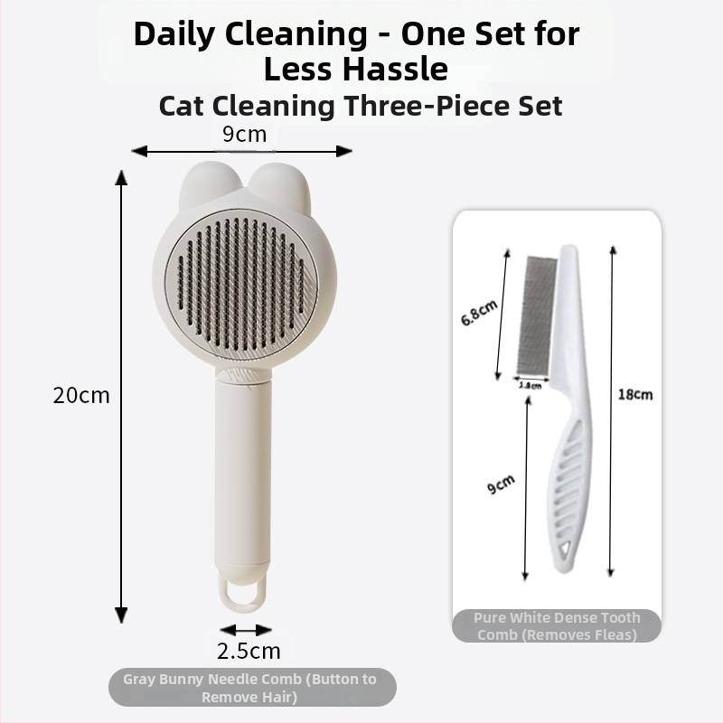 Kefa na odstraňovanie chlpov pre mačky a psy - plastový grooming nástroj