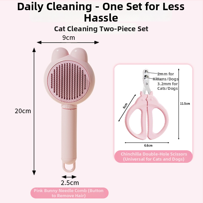 Kefa na odstraňovanie chlpov pre mačky a psy - plastový grooming nástroj