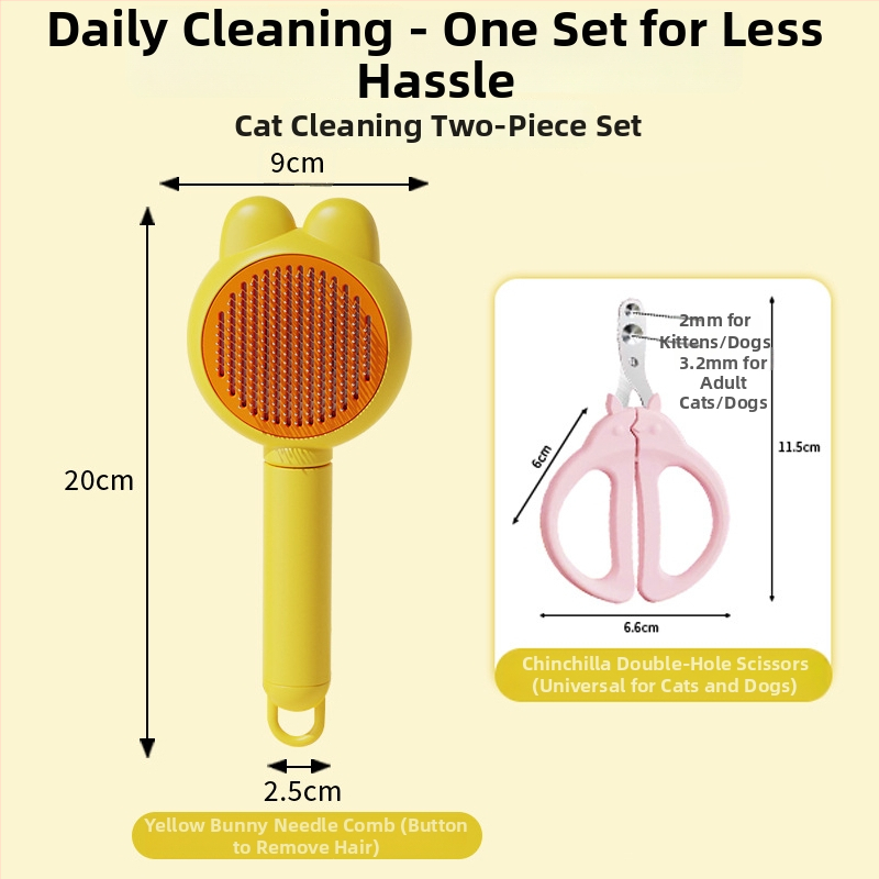 Kefa na odstraňovanie chlpov pre mačky a psy - plastový grooming nástroj