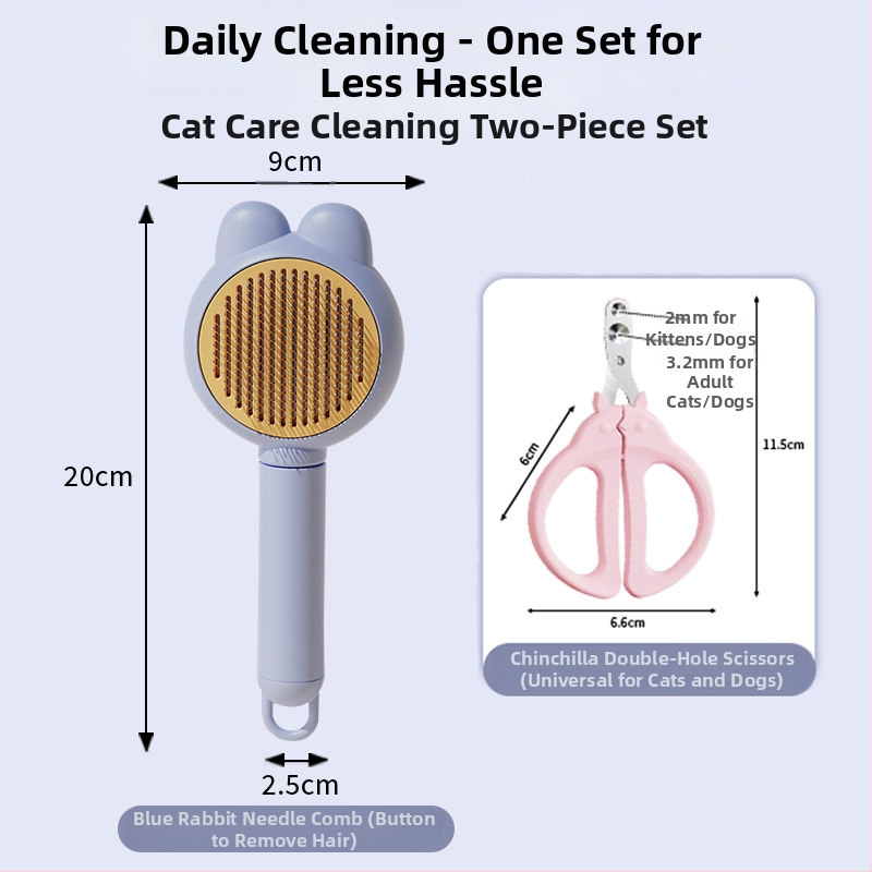 Kefa na odstraňovanie chlpov pre mačky a psy - plastový grooming nástroj