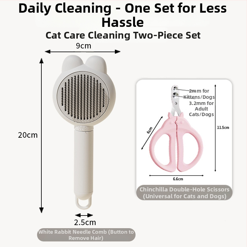 Kefa na odstraňovanie chlpov pre mačky a psy - plastový grooming nástroj