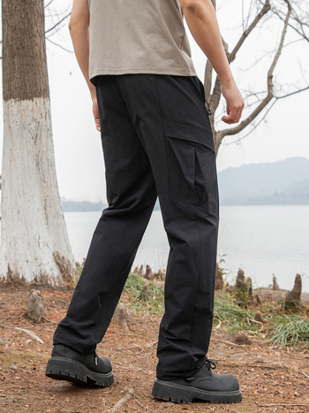 Pantaloni casual pentru bărbați, outdoor, croială dreaptă, ușori, cu elasticitate ridicată, amestec nylon-spandex 88%/12%