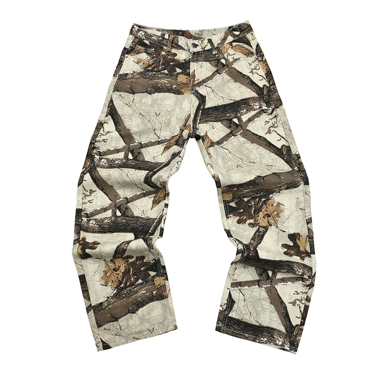 Traperice s grafiti printom Splash Ink, širokog kroja, srednji pojas, zip zatvarač, 90% pamuk, za sve sezone.