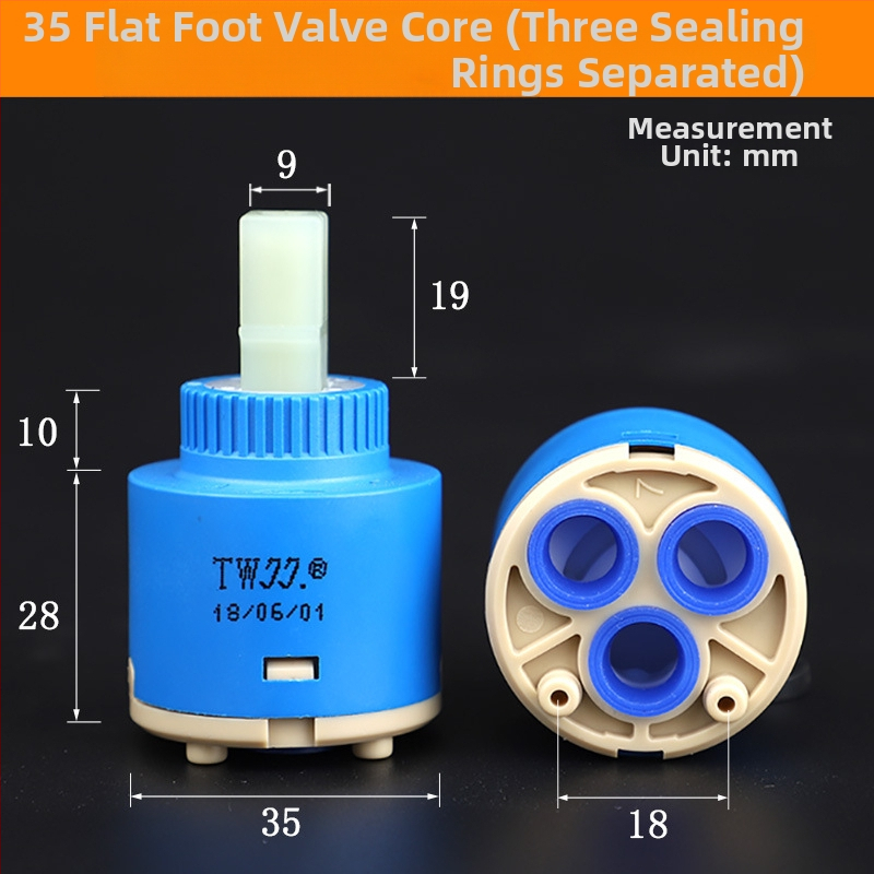 Keramičko jezgro ventila za kuhinjski drez – serija 3540, modeli 25/35/40, materijal 304 nehrđajući čelik, konstrukcija s jednim ćelijom