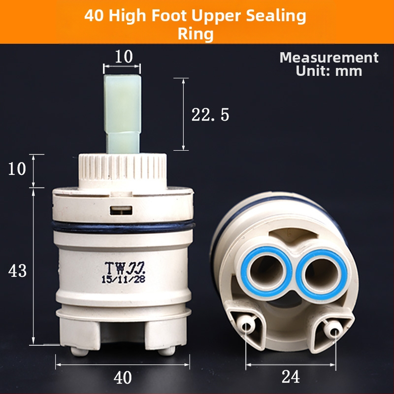Keramičko jezgro ventila za kuhinjski drez – serija 3540, modeli 25/35/40, materijal 304 nehrđajući čelik, konstrukcija s jednim ćelijom