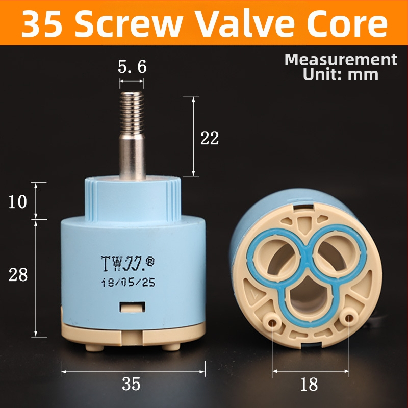 Keramičko jezgro ventila za kuhinjski drez – serija 3540, modeli 25/35/40, materijal 304 nehrđajući čelik, konstrukcija s jednim ćelijom