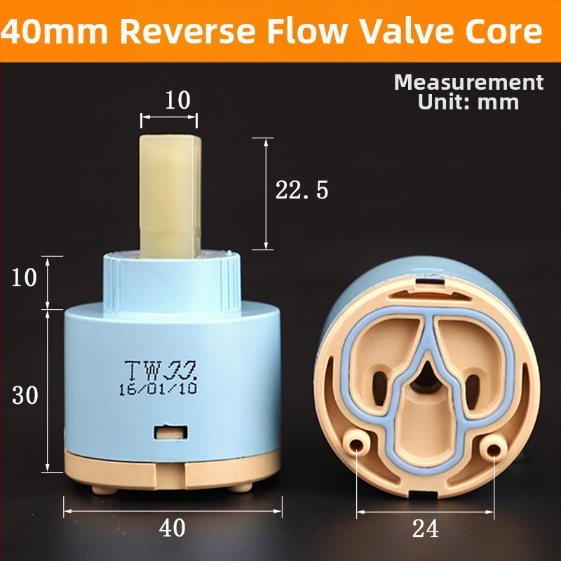 Keramičko jezgro ventila za kuhinjski drez – serija 3540, modeli 25/35/40, materijal 304 nehrđajući čelik, konstrukcija s jednim ćelijom