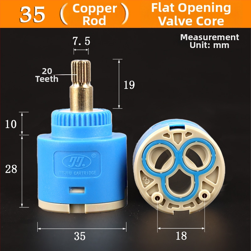 Keramičko jezgro ventila za kuhinjski drez – serija 3540, modeli 25/35/40, materijal 304 nehrđajući čelik, konstrukcija s jednim ćelijom