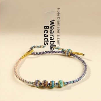 Ručne pletený náramok z kordy, etnický štýl, unisex (leto 2025)