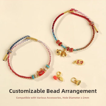 Ručne pletený náramok z kordy, etnický štýl, unisex (leto 2025)