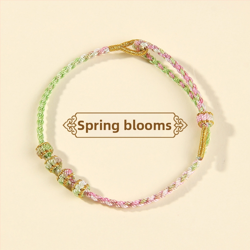 Ručne pletený náramok z kordy, etnický štýl, unisex (leto 2025)