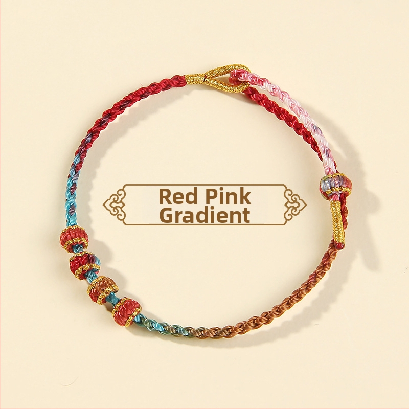 Ručne pletený náramok z kordy, etnický štýl, unisex (leto 2025)