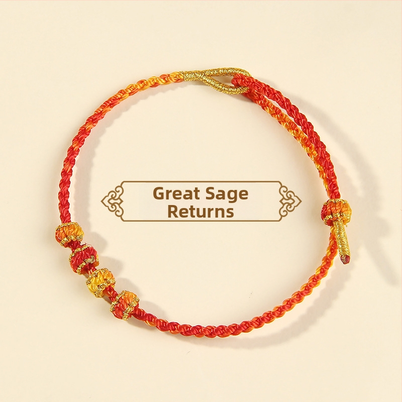 Ručne pletený náramok z kordy, etnický štýl, unisex (leto 2025)