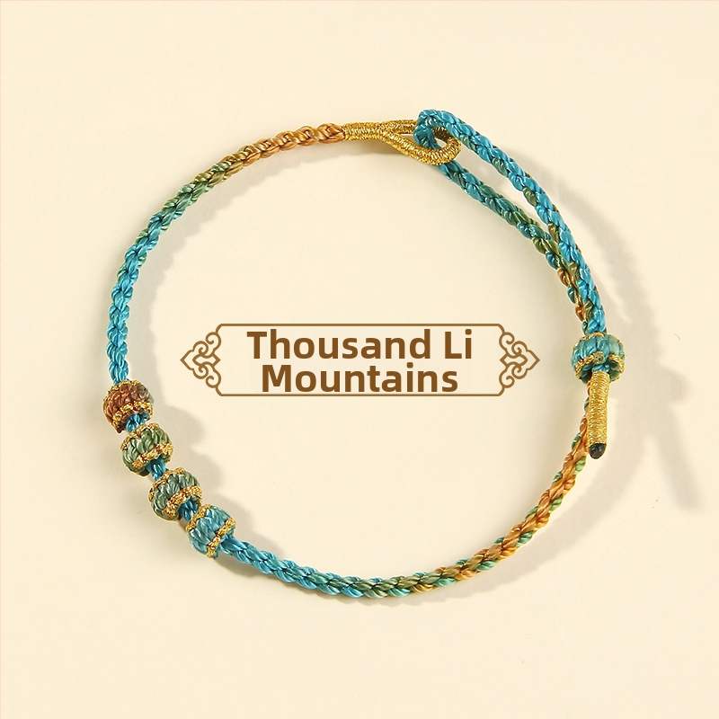 Ručne pletený náramok z kordy, etnický štýl, unisex (leto 2025)