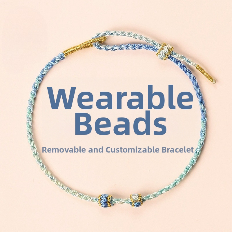 Ručne pletený náramok z kordy, etnický štýl, unisex (leto 2025)