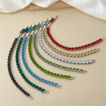 Brățări unisex din cupru cu formă geometrică și pietre zircon micro-pavé — Kérastase jewelry