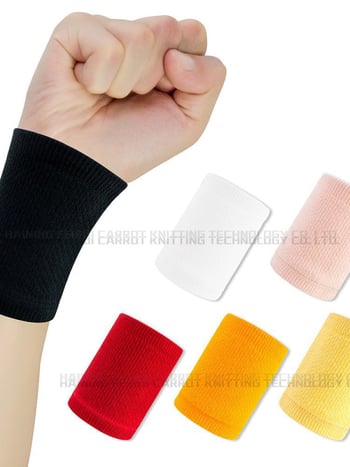 Bratara de încheietură din bumbac, absorbantă la transpirație, accesoriu sport Kelot, potrivit pentru badminton, protecție a încheieturii, etichetă privată licențiată