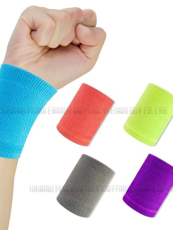 Bratara de încheietură din bumbac, absorbantă la transpirație, accesoriu sport Kelot, potrivit pentru badminton, protecție a încheieturii, etichetă privată licențiată