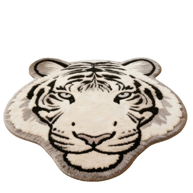 Covor pentru camera copiilor din cașmir artificial – animale drăguțe, formă neregulată, lavabil, potrivit pentru dormitor și sufragerie