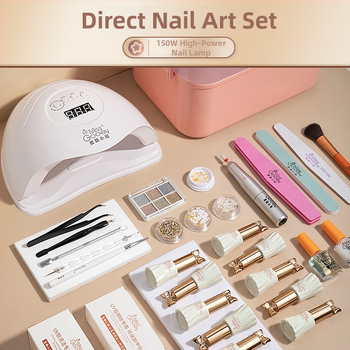 Σετ εργαλείων μανικιούρ με λαμπτήρα ταχείας πήξης για gel νύχια – γυάλινα εργαλεία, γενική χρήση, μάρκα Miss gooey / Miss honey