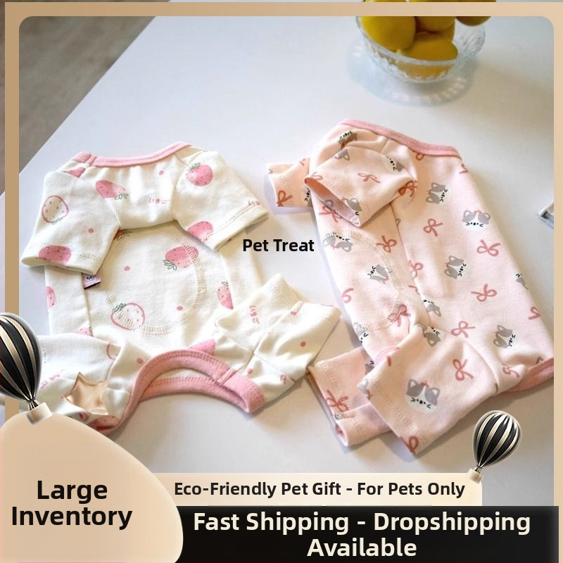 Dresspet Gumené Mačacie Teplé Spánkové Odevy s Brušným Obviazaním, Štvorkoňový Outfit, Model 1001828769