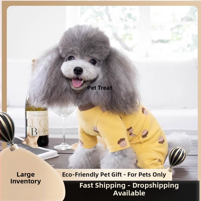 Dresspet Gumené Mačacie Teplé Spánkové Odevy s Brušným Obviazaním, Štvorkoňový Outfit, Model 1001828769