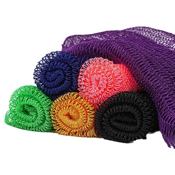 Prosop de baie exfoliant din plasă de nylon, cu șnur de strângere și elasticitate ridicată