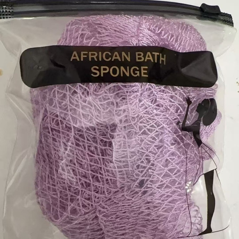 Prosop de baie exfoliant din plasă de nylon, cu șnur de strângere și elasticitate ridicată