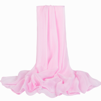 Damski šal od šifona, ravno tkanje, poliester, tie-dye završetak, svjež i sladak stil