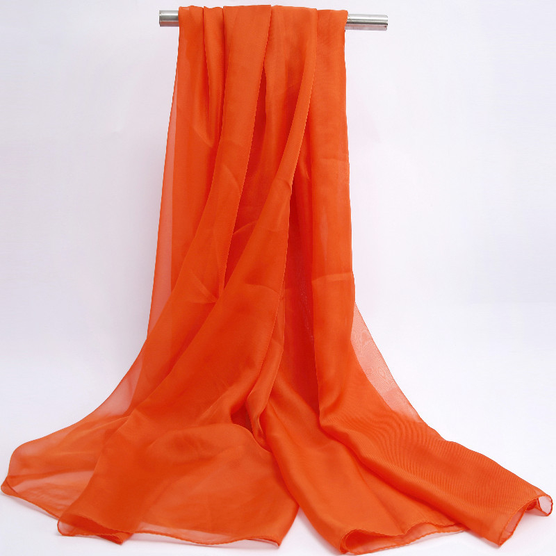 Damski šal od šifona, ravno tkanje, poliester, tie-dye završetak, svjež i sladak stil