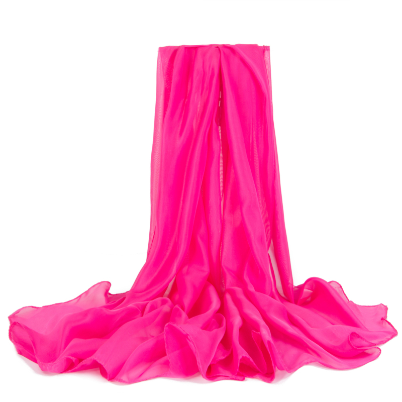 Damski šal od šifona, ravno tkanje, poliester, tie-dye završetak, svjež i sladak stil