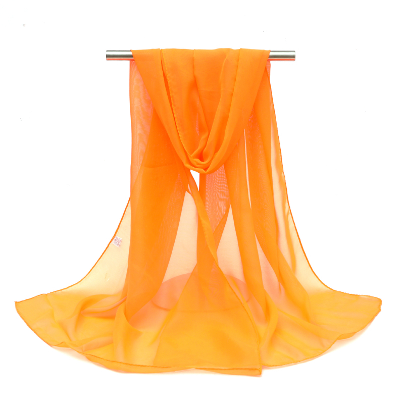 Damski šal od šifona, ravno tkanje, poliester, tie-dye završetak, svjež i sladak stil