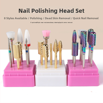 Σετ φρεζών νυχιών από κράμα βολφραμίου για αφαίρεση και γυάλισμα βερνικιού — 23 g, Monika Nails Professional