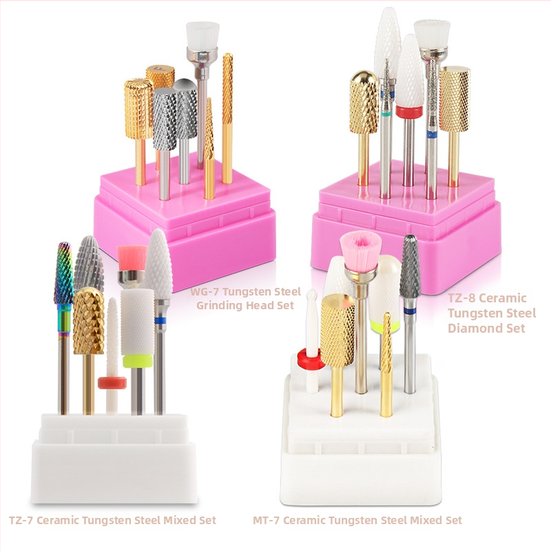 Σετ φρεζών νυχιών από κράμα βολφραμίου για αφαίρεση και γυάλισμα βερνικιού — 23 g, Monika Nails Professional