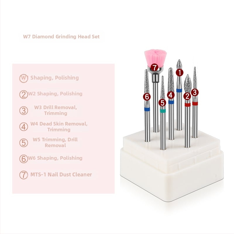 Σετ φρεζών νυχιών από κράμα βολφραμίου για αφαίρεση και γυάλισμα βερνικιού — 23 g, Monika Nails Professional