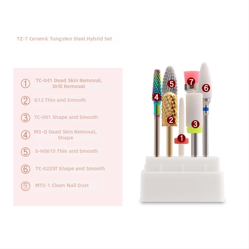 Σετ φρεζών νυχιών από κράμα βολφραμίου για αφαίρεση και γυάλισμα βερνικιού — 23 g, Monika Nails Professional